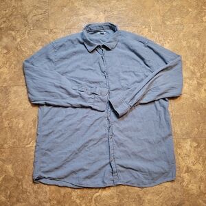 Carbon2Cobalt Crossover Shirt Mens XLT Blue Button Up Long Sleeve